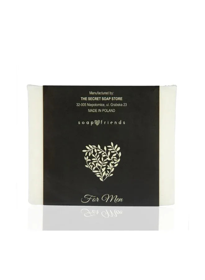 قالب صابون فاخر للرجال | 130 جرام صابون المسك للتنظيف اليومي برائحة أنيقة من سوب اند فريندز