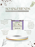 قالب صابون بروفانس لافندر 130 جرام للتنظيف اليومي مع ترطيب غني | قالب صابون اللافندر مصنوع يدويًا من مكونات طبيعية للاستخدام اليومي