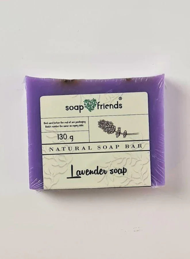 قالب صابون بروفانس لافندر 130 جرام للتنظيف اليومي مع ترطيب غني | قالب صابون اللافندر مصنوع يدويًا من مكونات طبيعية للاستخدام اليومي