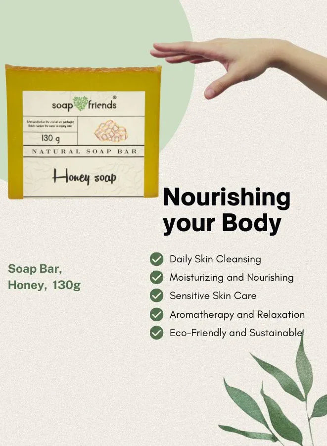 Soap & Friends Nourishing Honey Soap Bar for Deep Moisturization
