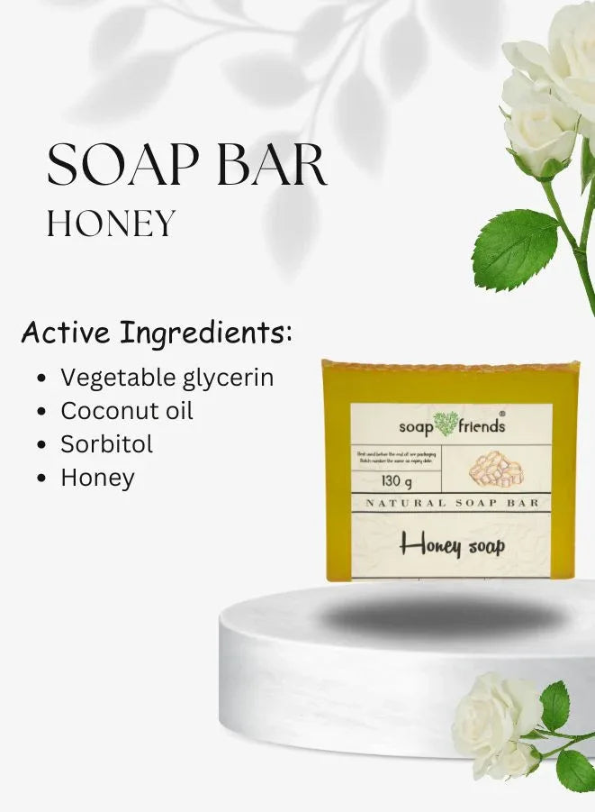 Soap & Friends Nourishing Honey Soap Bar for Deep Moisturization