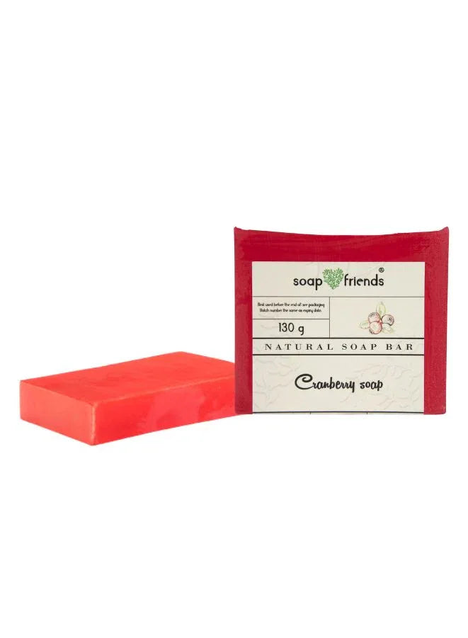 Soap & Friends Natural Handmade Cranberry Soap Bar for Daily Moisture