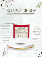 Soap & Friends Natural Handmade Cranberry Soap Bar for Daily Moisture