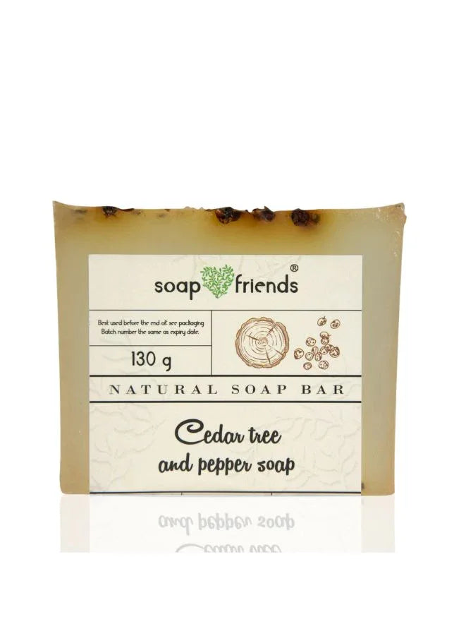 Soap & Friends Cedar & Pepper Moisturizing Natural Handmade Soap for Daily Moisture