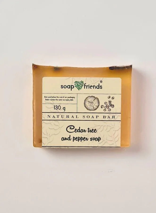 Soap & Friends Cedar & Pepper Moisturizing Natural Handmade Soap for Daily Moisture