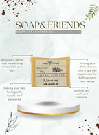 Soap & Friends Natural Handmade Grey Soap Bar with Linseed Oil