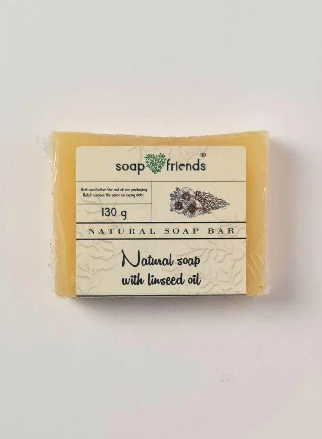 Soap & Friends Natural Handmade Grey Soap Bar with Linseed Oil