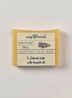 Soap & Friends Natural Handmade Grey Soap Bar with Linseed Oil
