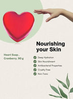 Soap & friends Heart Shaped Natural Handmade Soap - Cranberry Scent