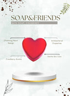 Soap & friends Heart Shaped Natural Handmade Soap - Cranberry Scent