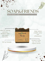 Soap & Friends Tar Soap Soothing & Deep Cleansing for Skin Conditions