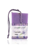 lavender-flavor soap bar with a string