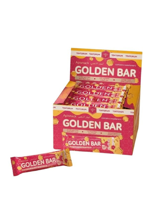 Tentorium Apibar Golden – Bee-Powered Functional Snack Bar | Box of 10 (26g each)