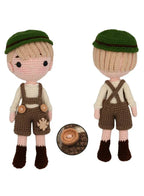 Handmade Natural Cotton Crochet Hansel Toy Doll – 25cm Amigurumi Sleeping Buddy for Babies, Kids & Adults