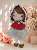 Handmade Natural Cotton Princess Amigurumi Crochet Doll for Kids and Adults, 25cm