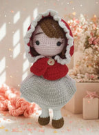 Handmade Natural Cotton Princess Amigurumi Crochet Doll for Kids and Adults, 25cm