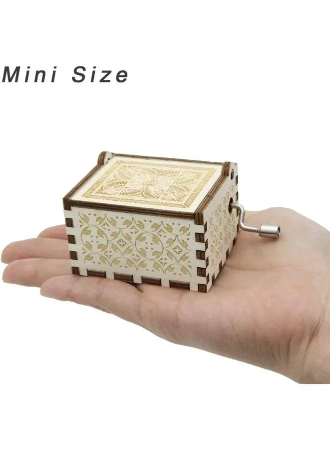 Retro Wooden Musical Boxe Unique Creative Music Box Gift for Christmas, Valentine's Day, Birthday, Anniversary Red