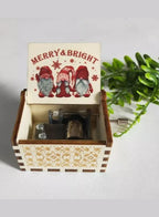 Retro Wooden Musical Boxe Unique Creative Music Box Gift for Christmas, Valentine's Day, Birthday, Anniversary Red