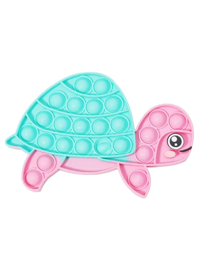 Push Pop Bubble Fidget Toy, Silicone Animal Sensory Squeeze Toy, Stress Relief, Anti-Anxiety, ADHD, Autism, Special Fidget Popper Gift for Kids and Adults, Tortoise