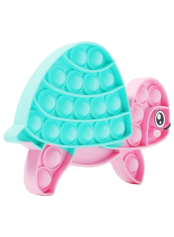 Push Pop Bubble Fidget Toy, Silicone Animal Sensory Squeeze Toy, Stress Relief, Anti-Anxiety, ADHD, Autism, Special Fidget Popper Gift for Kids and Adults, Tortoise