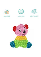 Push Pop Bubble Fidget Toy, Silicone Animal Sensory Squeeze Toy, Stress Relief, Anti-Anxiety, ADHD, Autism, Special Fidget Popper Gift for Kids and Adults, Bear