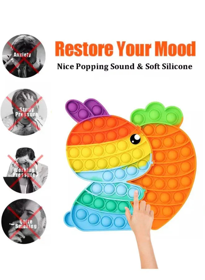 Stress Fidget Toy Rabbit | Pop Bubble Sensory Toy for Anxiety Relief