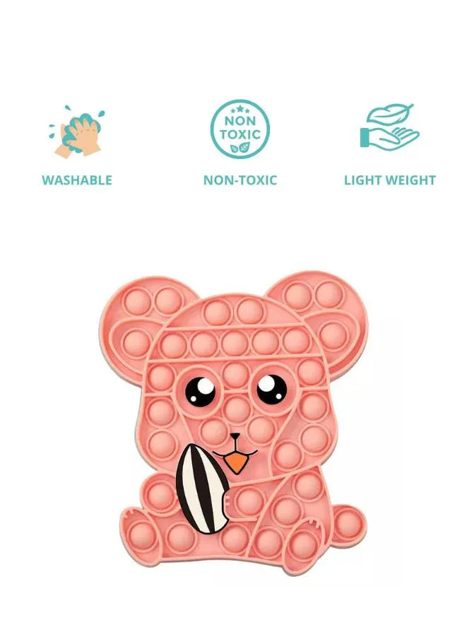 لعبة Push Pop Bubble Fidget، لعبة ضغط حسية من السيليكون على شكل حيوانات، تخفيف التوتر، مكافحة القلق، اضطراب فرط الحركة ونقص الانتباه، التوحد، هدية فيدجيت بوبر خاصة للأطفال والكبار، فأر