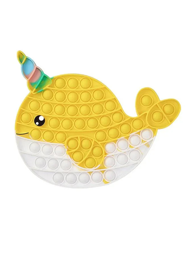 Push Pop Bubble Fidget Toy, Silicone Animal Sensory Squeeze Toy, Stress Relief, Anti-Anxiety, ADHD, Autism, Special Fidget Popper Gift for Kids and Adults, Whale