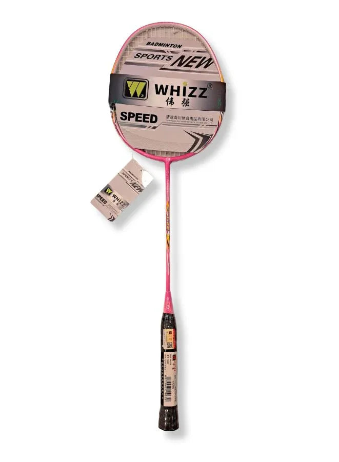 Whizz Badminton Racket S520 – Lightweight Full Carbon Fiber Frame, 4U (80-85g), Pre-Tensioned at 22lbs – Ideal for Intermediate & Competitive Players