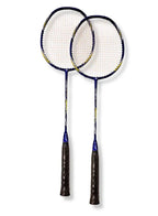 Whizz Badminton Racket ED02 2 Pcs Set – Protector Design, 3U (88g), Pre-Tensioned at 20lbs – Perfect for Beginners, Teenagers & Family Fun