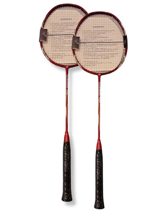 Whizz Badminton Racket ED02 2 Pcs Set – Protector Design, 3U (88g), Pre-Tensioned at 20lbs – Perfect for Beginners, Teenagers & Family Fun