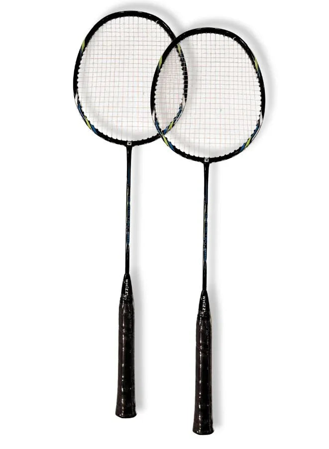 Whizz Badminton Racket ED02 2 Pcs Set – Protector Design, 3U (88g), Pre-Tensioned at 20lbs – Perfect for Beginners, Teenagers & Family Fun