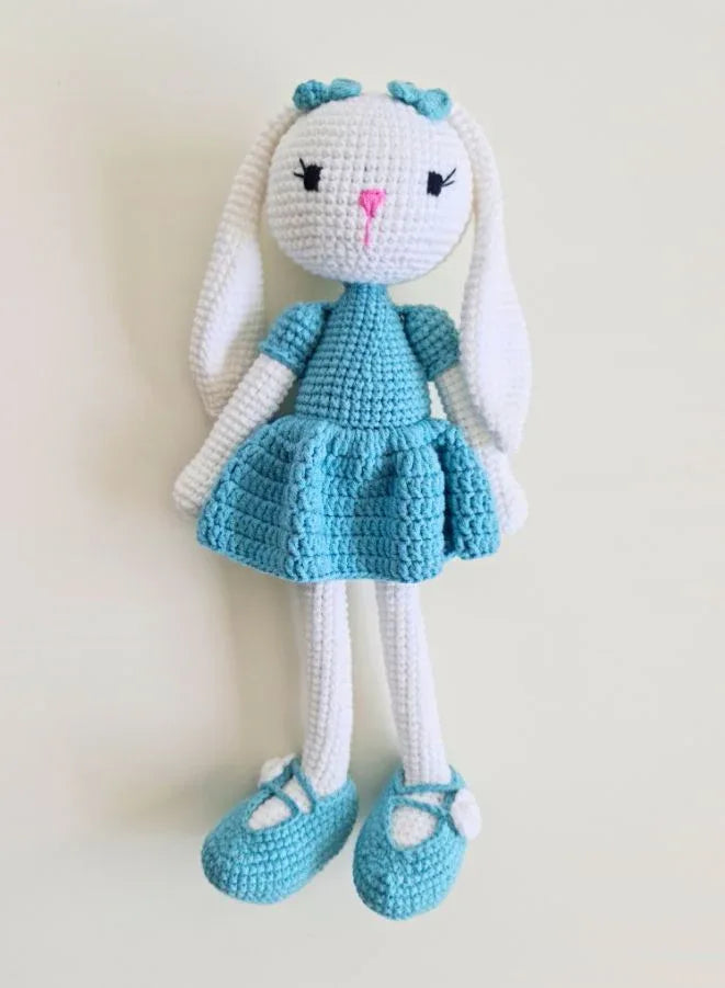 Premium Handcrafted Crochet Doll, Adorable Amigurumi Plush Toy 100% Cotton Made for Kids and Collectors, Turquoise