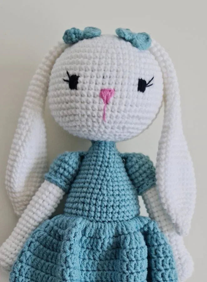 Premium Handcrafted Crochet Doll, Adorable Amigurumi Plush Toy 100% Cotton Made for Kids and Collectors, Turquoise
