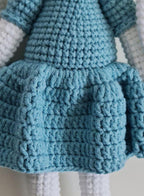 Premium Handcrafted Crochet Doll, Adorable Amigurumi Plush Toy 100% Cotton Made for Kids and Collectors, Turquoise