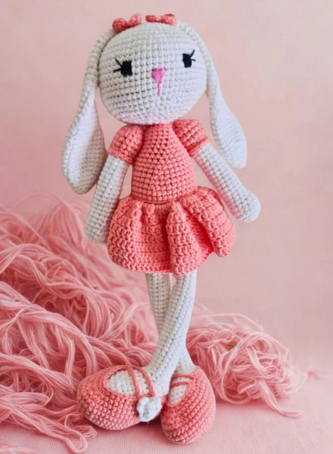 Eco-Friendly Handmade Crochet Doll: 100% Cotton Amigurumi Plush, a Cherished Treasure for Kids, Collectors, and Nursery Adornment