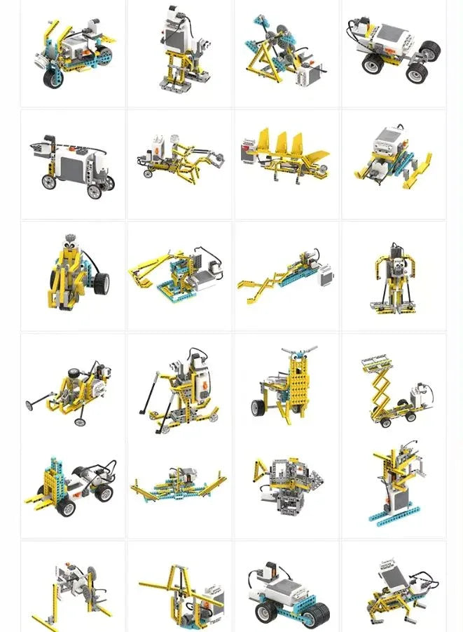 مجموعة روبوت قابلة للبرمجة 50 في 1 - 702 قطعة من بناء العلوم والتكنولوجيا والهندسة والرياضيات، ومكعبات التعلم والألعاب التعليمية، والتحكم في التطبيقات