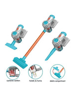 لعبة مكنسة كهربائية صغيرة - جهاز منزلي إلكتروني للأطفال - آلة تنظيف تظاهرية - مواد آمنة - تعليمية وممتعة للعب الأدوار