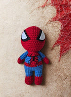 Handmade Crochet Superhero Doll – 18 cm Soft Amigurumi Plush Toy – Unique Gift for Kids