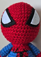 Handmade Crochet Superhero Doll – 18 cm Soft Amigurumi Plush Toy – Unique Gift for Kids