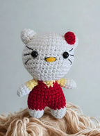 Handmade Crochet Kitty Doll – 15 cm Soft Amigurumi Plush Toy – Cute Gift for Kids