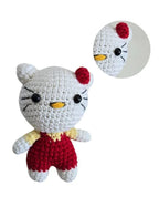 Handmade Crochet Kitty Doll – 15 cm Soft Amigurumi Plush Toy – Cute Gift for Kids