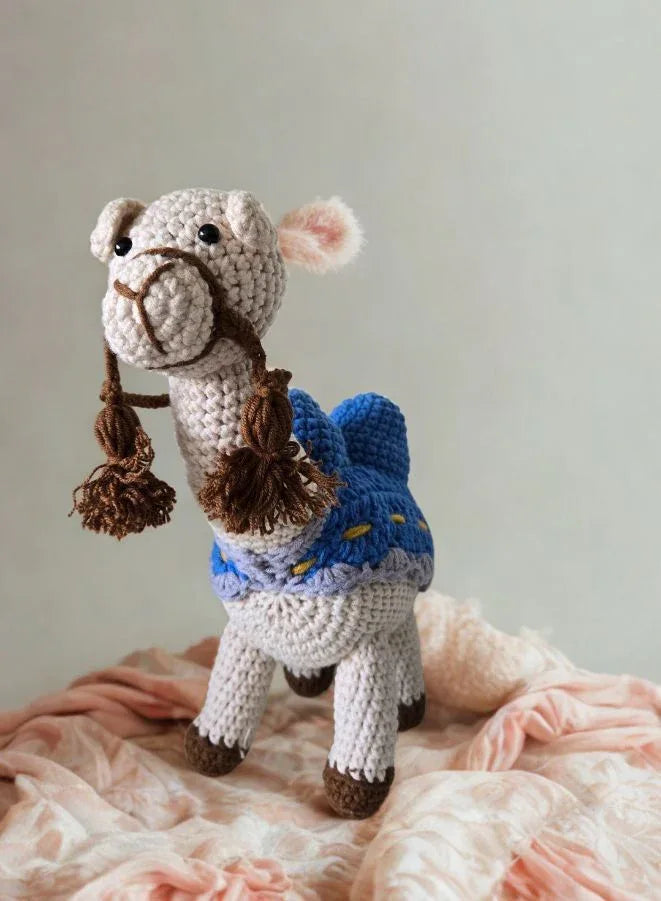 Handmade Crochet Camel Doll | 25 cm Soft Amigurumi Toy for Kids & Home Decor