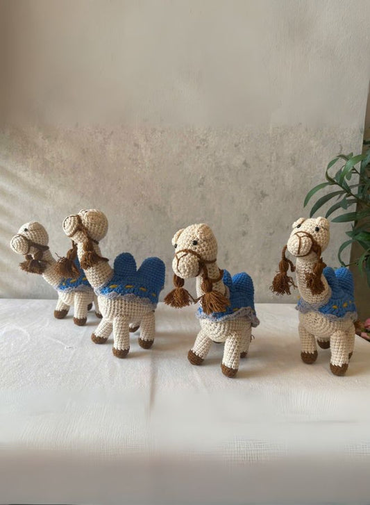 Handmade Crochet Camel Doll | 25 cm Soft Amigurumi Toy for Kids & Home Decor