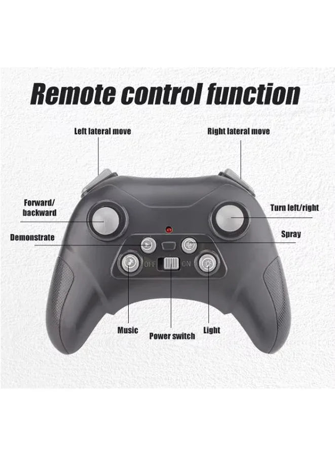 2.4GHz Shark Stunt RC Car for Boys – 10CH Electric Remote Control Truck with Lights, Mist Spray & Music