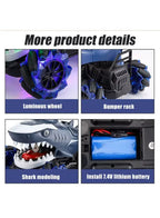 2.4GHz Shark Stunt RC Car for Boys – 10CH Electric Remote Control Truck with Lights, Mist Spray & Music