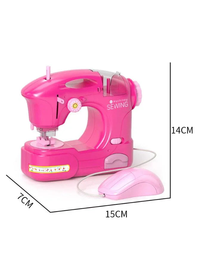 Kids Pretend Play Electric Sewing Machine, Iron & Board Set – 3-Piece Household Appliance Toy Set for Boys and Girls