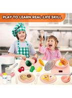 Mini Kitchen Set Toy with Real Working Stove – Educational Cooking Toy for Kids Ages 12+
