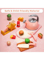 Mini Kitchen Set Toy with Real Working Stove – Educational Cooking Toy for Kids Ages 12+