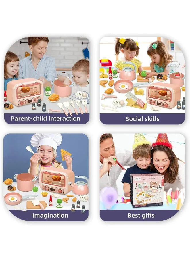 Mini Kitchen Set Toy with Real Working Stove – Educational Cooking Toy for Kids Ages 12+